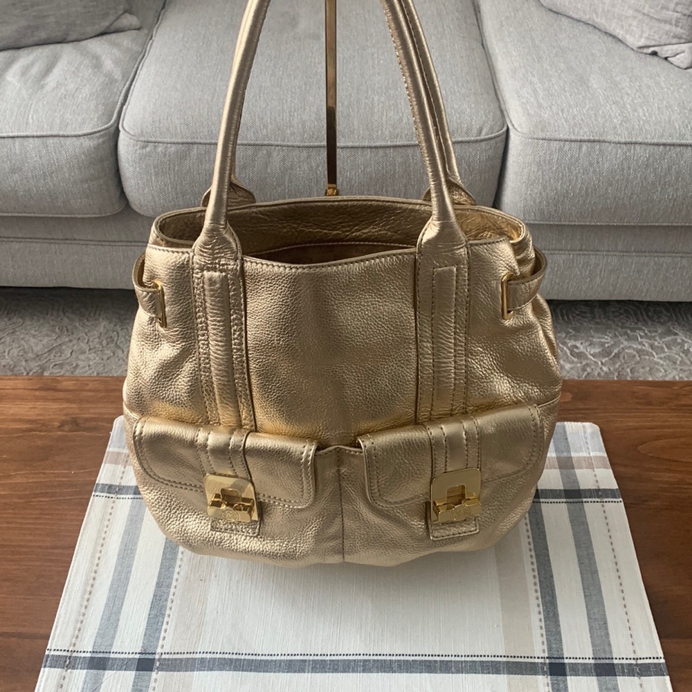 💥SALE 💥Michael Kors gold leather handbag